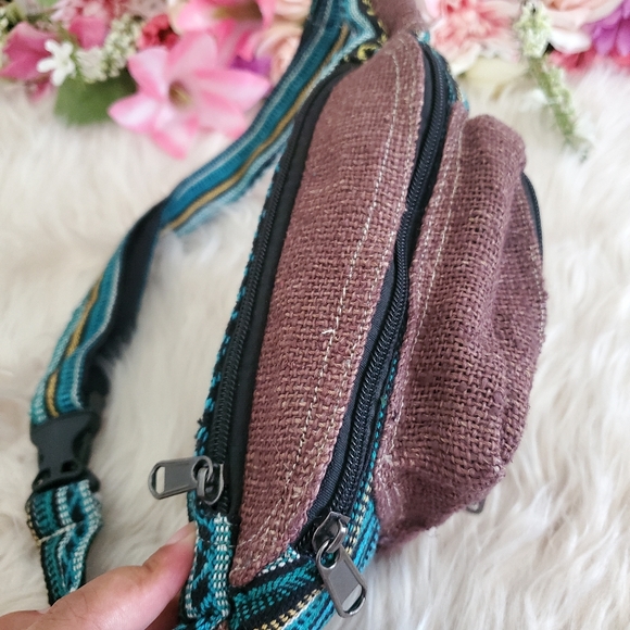 Nwot handmade hemp cotton boho fannypack - Picture 6 of 11